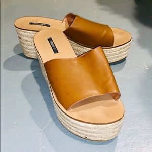 Forever 21 Brown Espadrille Wedge Sandals